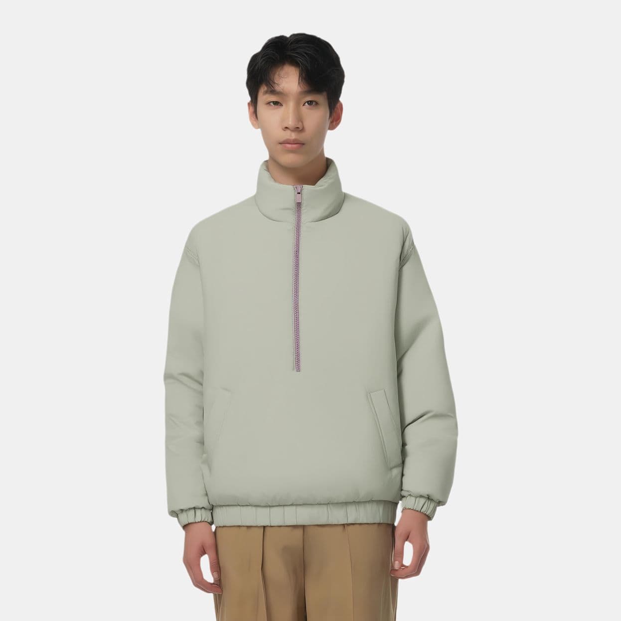 Зимняя куртка пуховик Fear of God Essentials Quilted Pullover Seafoam - изображение 3