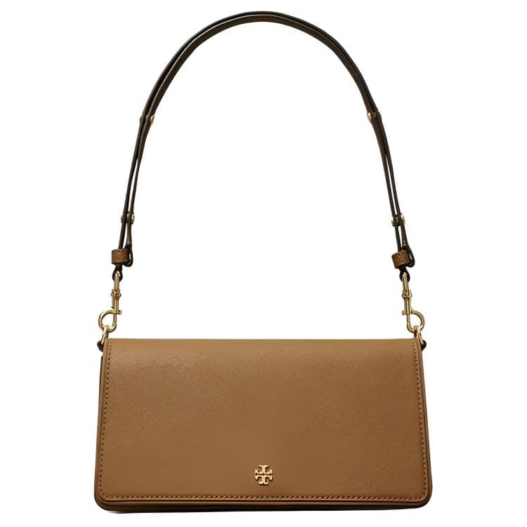 Мини-сумка Tory Burch EMERSON Кожа Плечевая Сумка Женская Коричневая - изображение 1