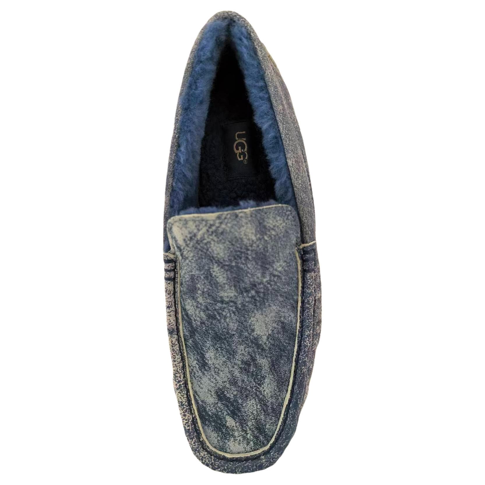 UGG HENRICK TWINFACE Овчина Лоферы с Резиновой Подошвой Мужские Синие - изображение 4