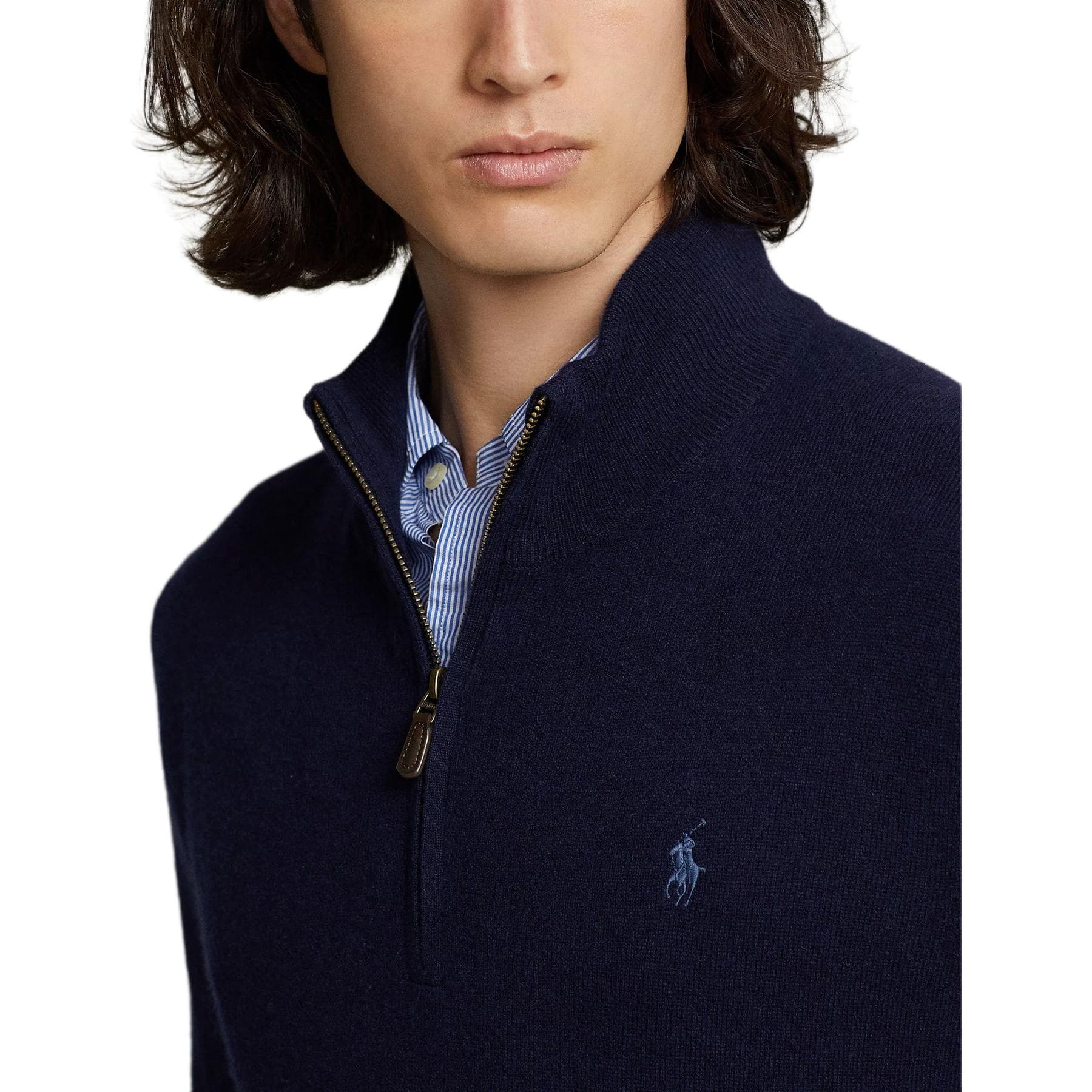 Кофта Свитер Polo Ralph Lauren стандартного размера мужской синий - изображение 5