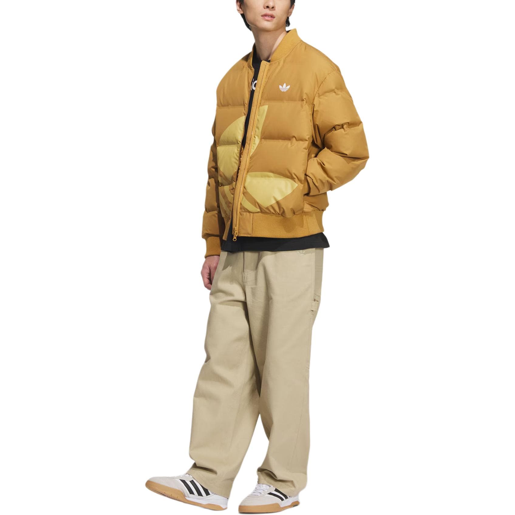 Куртка Adidas Originals CHILLAX LWD Пуховики и пальто унисекс цвет пшенично-коричневый - изображение 4