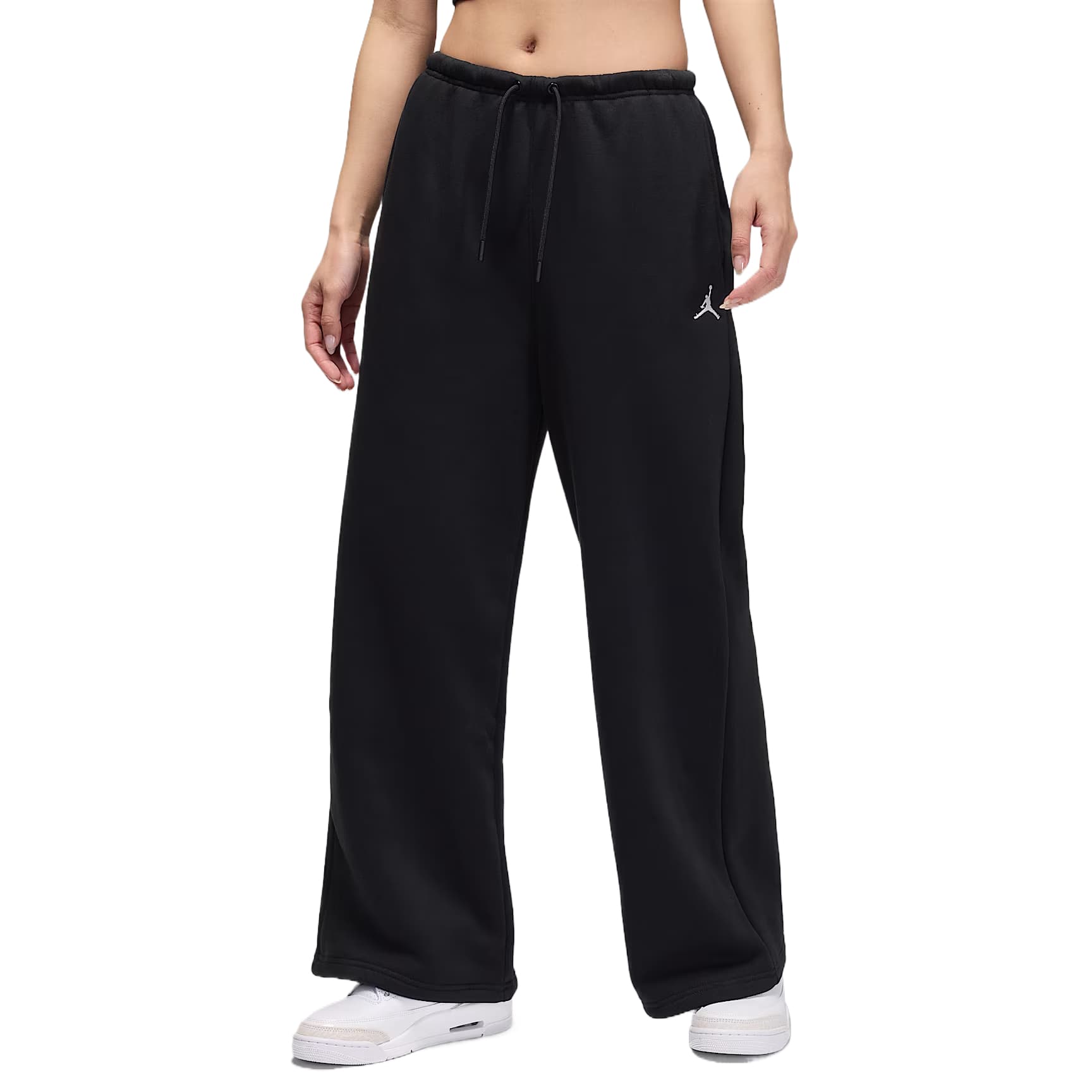 Штаны Jordan Brooklyn FW/AW25 Однотонный Свободный покрой Средняя посадка Брюки Женский Черный/Белый - изображение 1