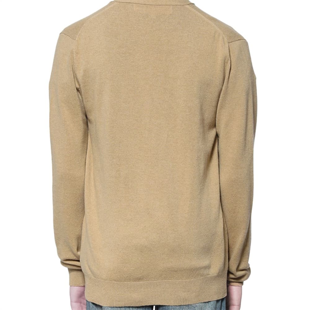 Кофта CDG Play V-neck Cardigan Beige - изображение 6