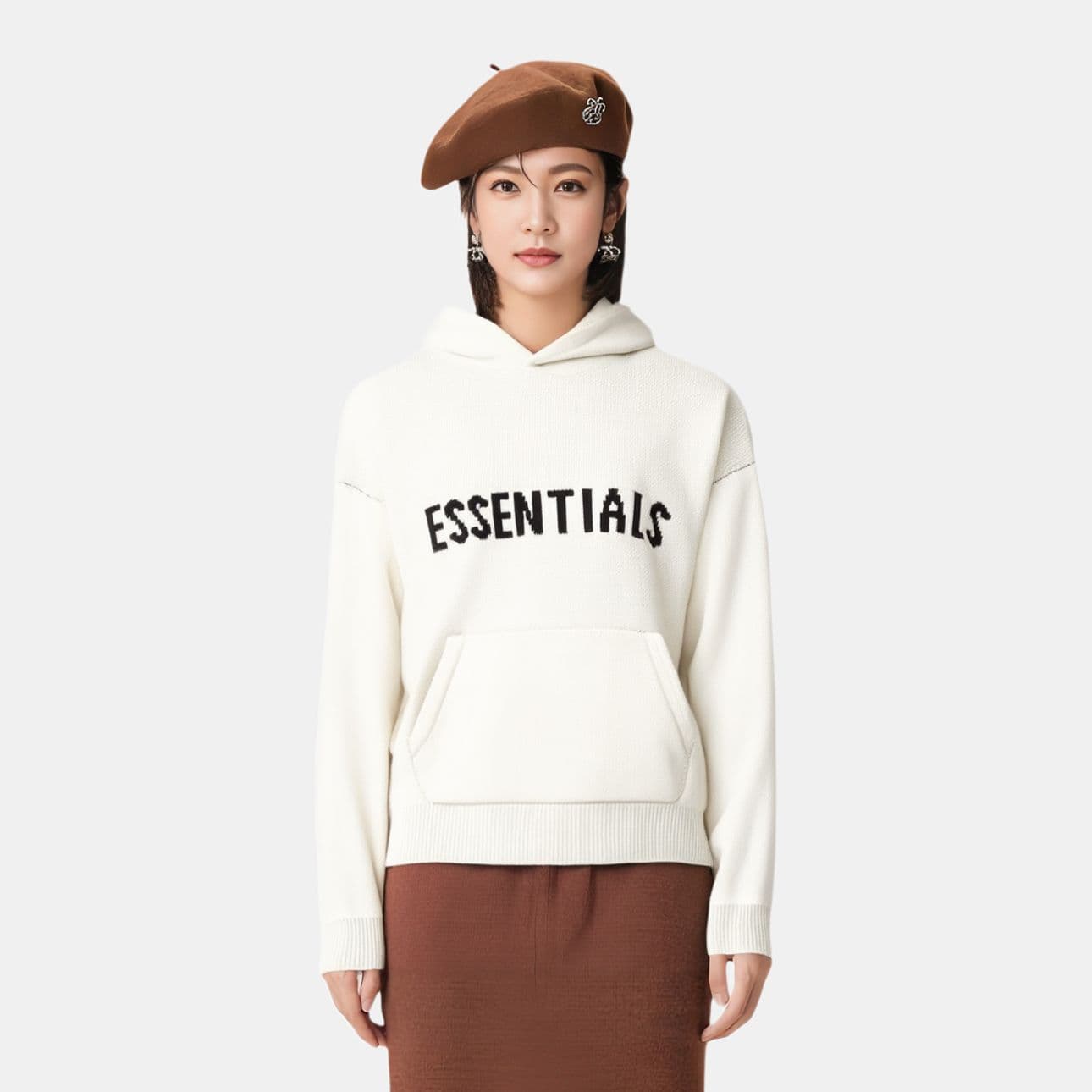 Fear of God Essentials SS21 Knit Pullover ButtercreamCream Logo - изображение 6