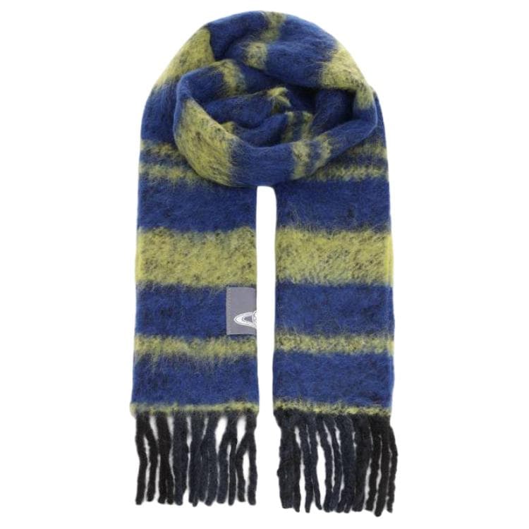 Шарф Вивьен Вествуд Knit Scarves Unisex Синий желтый - изображение 1