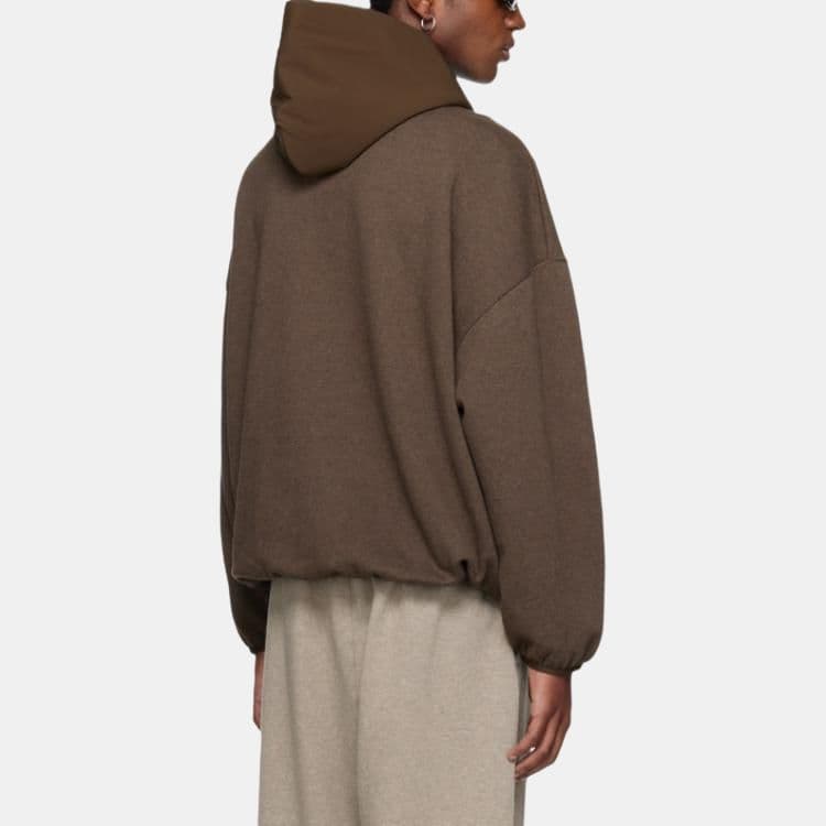 Худи Fear of God Essentials Nylon Fleece Hoodie Heather WoodWood Heather WoodWood - изображение 5