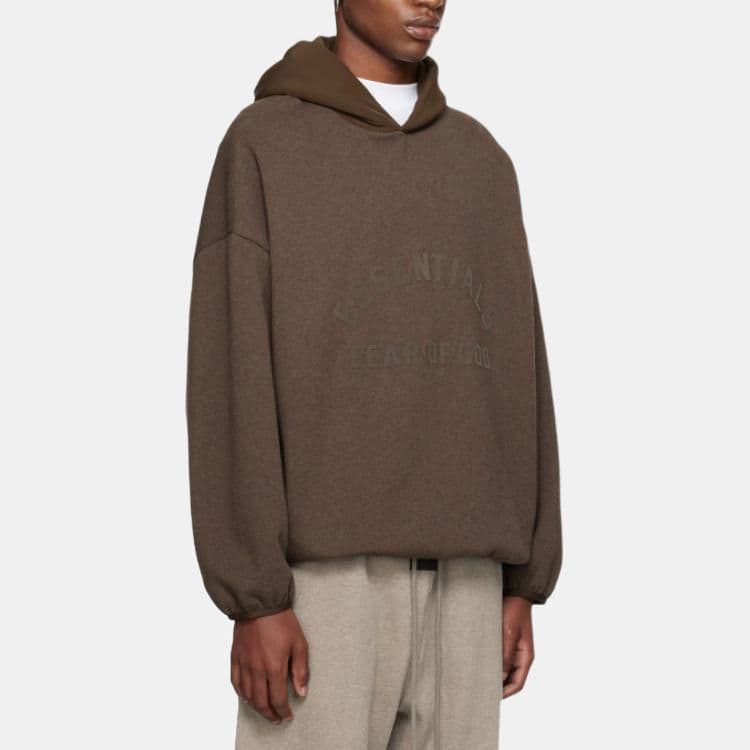 Худи Fear of God Essentials Nylon Fleece Hoodie Heather WoodWood Heather WoodWood - изображение 4