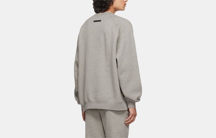 Худи Fear of God Essentials FW21 Pullover Crewneck Dark Heather Oatmeal Logo - изображение 4