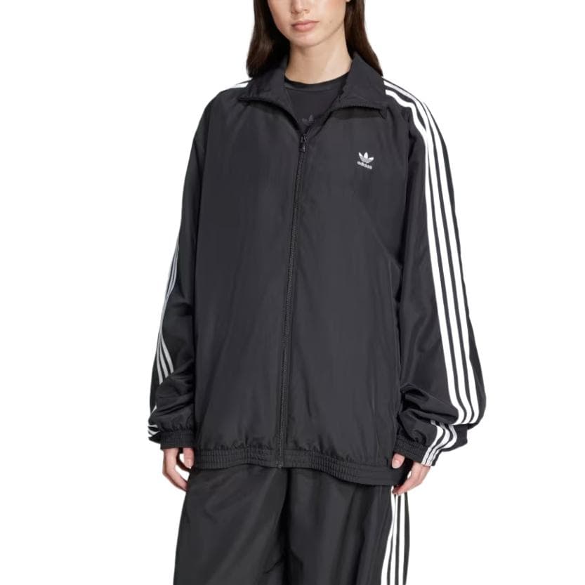Куртка Adidas Originals ADILENIUM Oversized Дорожка Куртки и Пальто Женские Черные - изображение 2