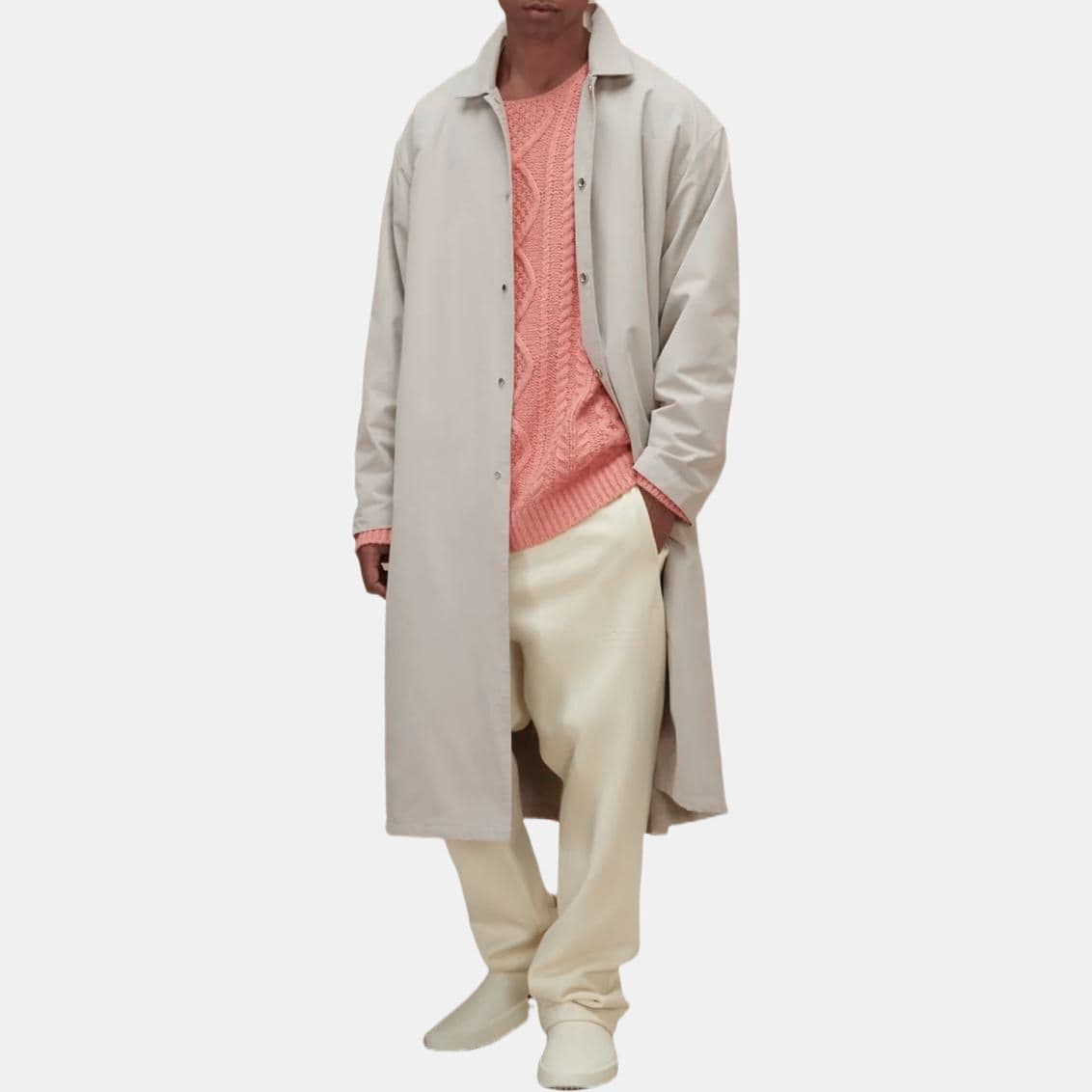 Штаны Fear of God Essentials FW22 Relaxed Sweatpant Egg shell Logo - изображение 4