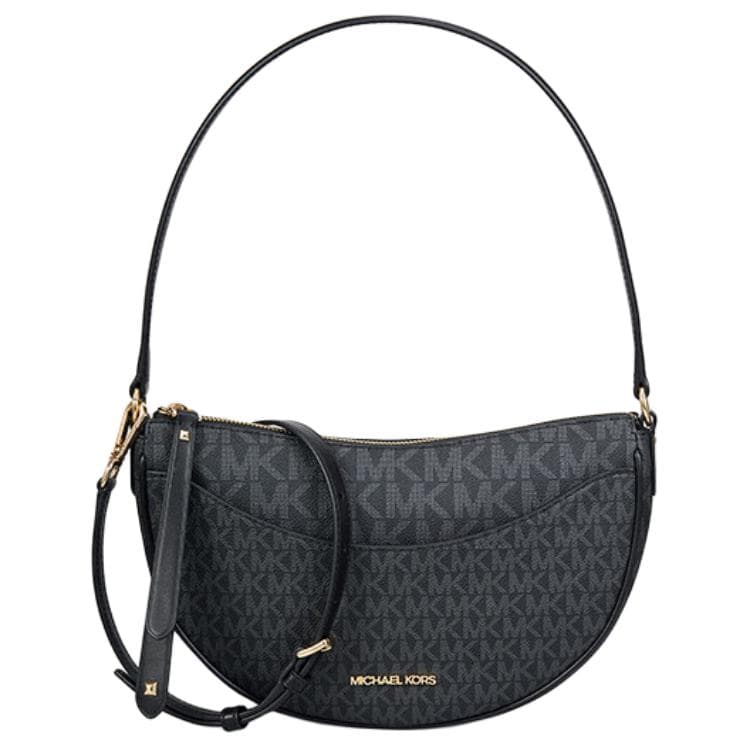 Мини-сумка MICHAEL KORS Dover Покрытый холст Сумка через плечо Средняя Женская Черная - изображение 1