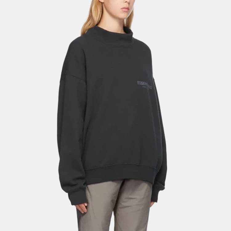 Кофта Fear of God Essentials SS20 Black Mock Neck Sweatshirt - изображение 4