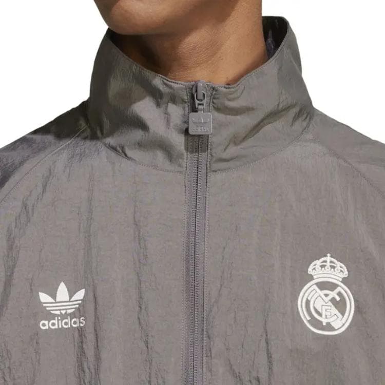Куртка Adidas Originals REAL MADRID TRACK Куртка Мужской Серый - изображение 5