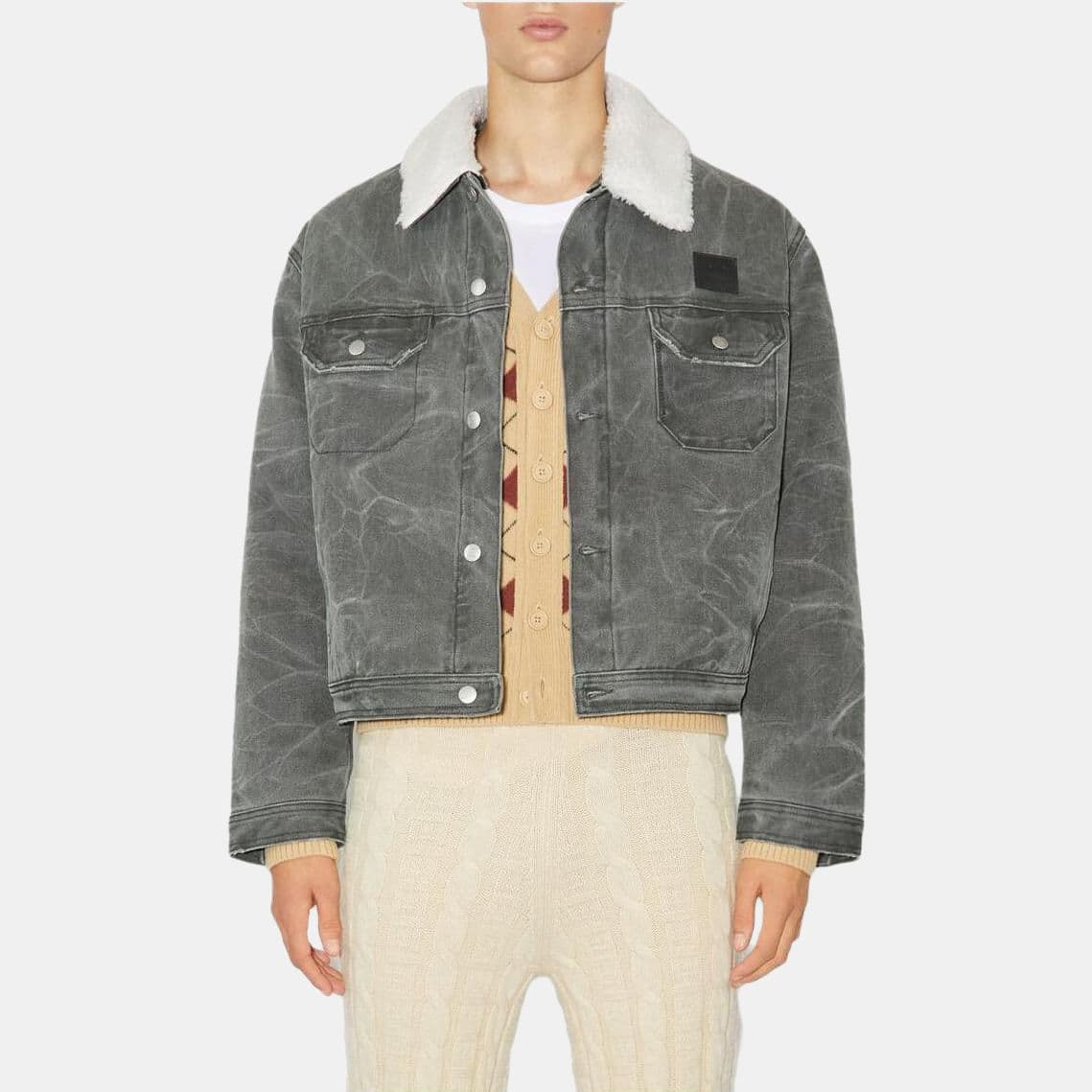 Джинсовая куртка Acne Studios Quilted Denim Jacket Carbon Grey - изображение 2