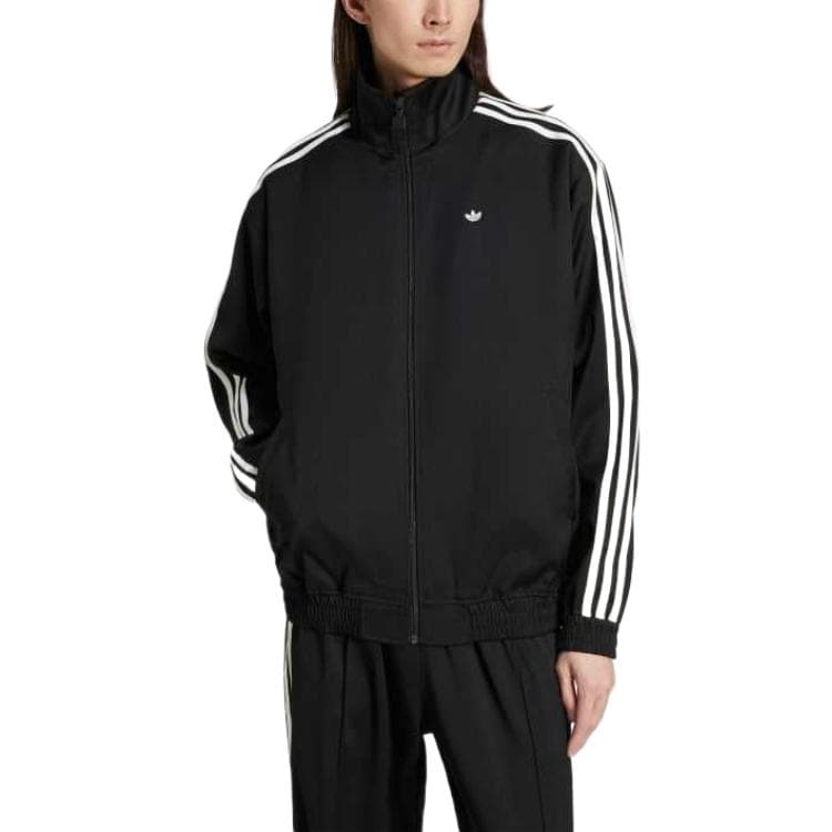 Куртка Adidas Originals Firebird Премиум Дорожка Куртка Мужская Черная - изображение 2