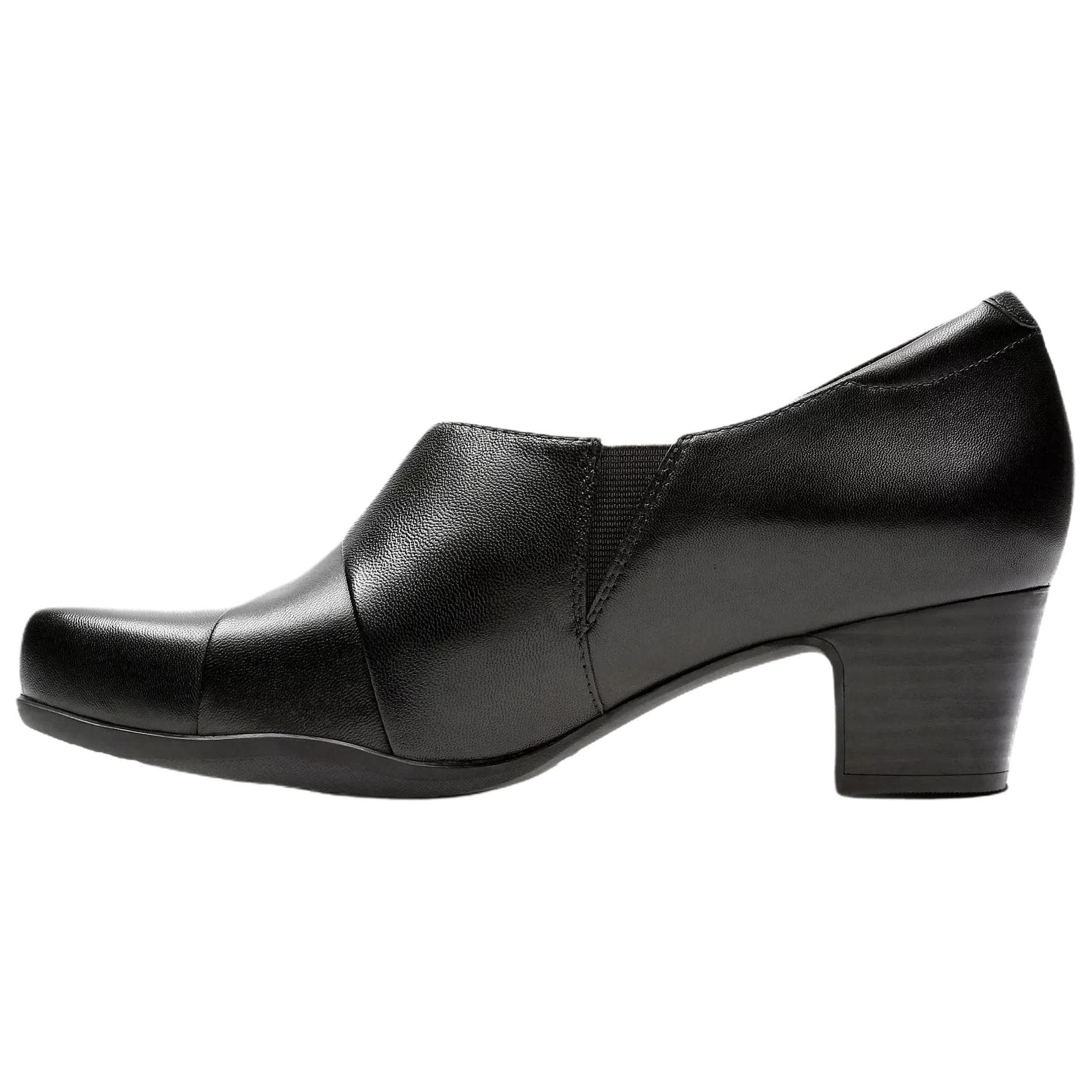 Туфли Clarks Rosalyn Adele Кожа Грубый каблук Высокие каблуки Женские Черный - изображение 2