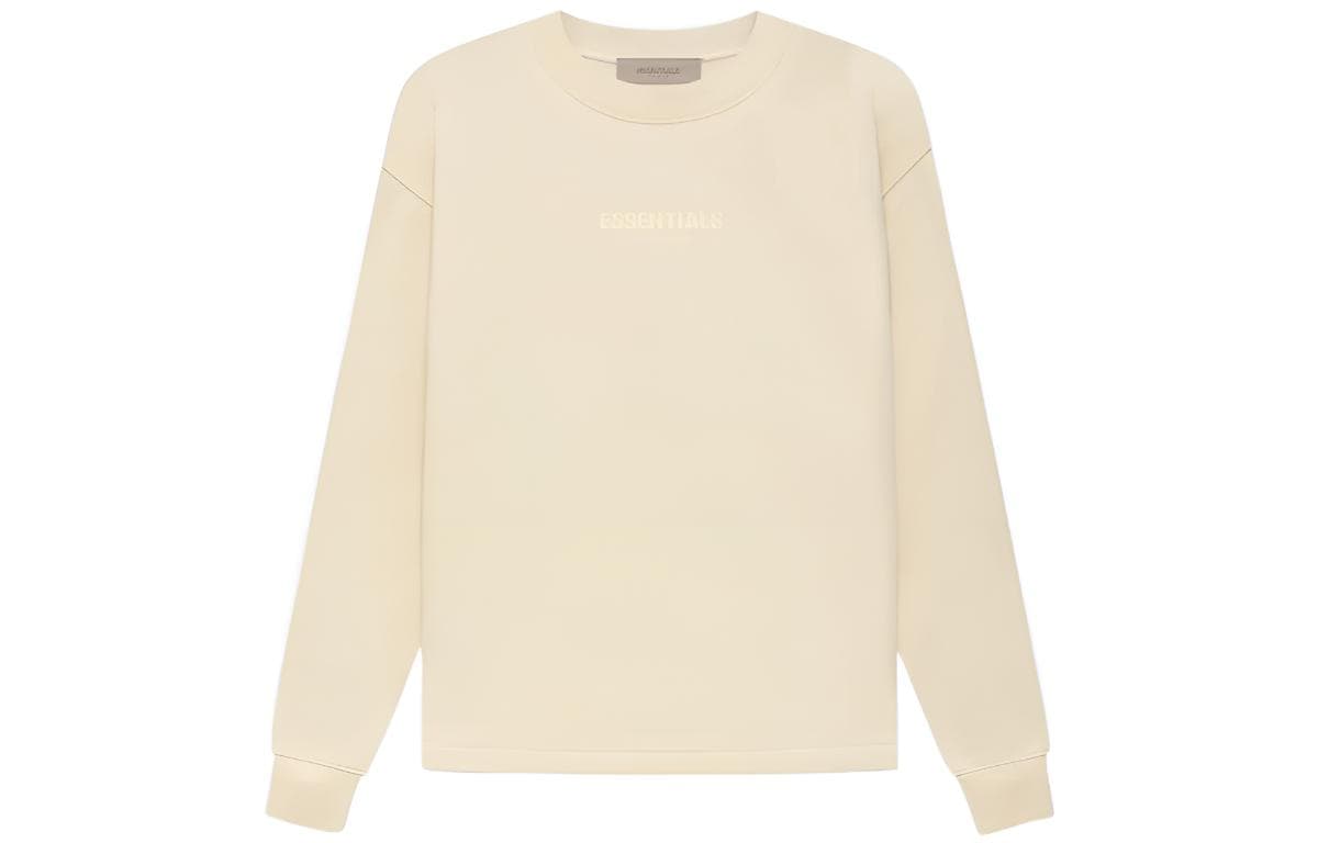 Худи Fear of God Essentials FW22 Relaxed Crewneck Egg shell Logo - изображение 1