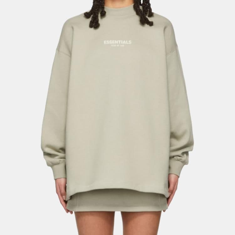 Худи Fear of God Essentials FW22 Relaxed Crewneck Smoke - изображение 3