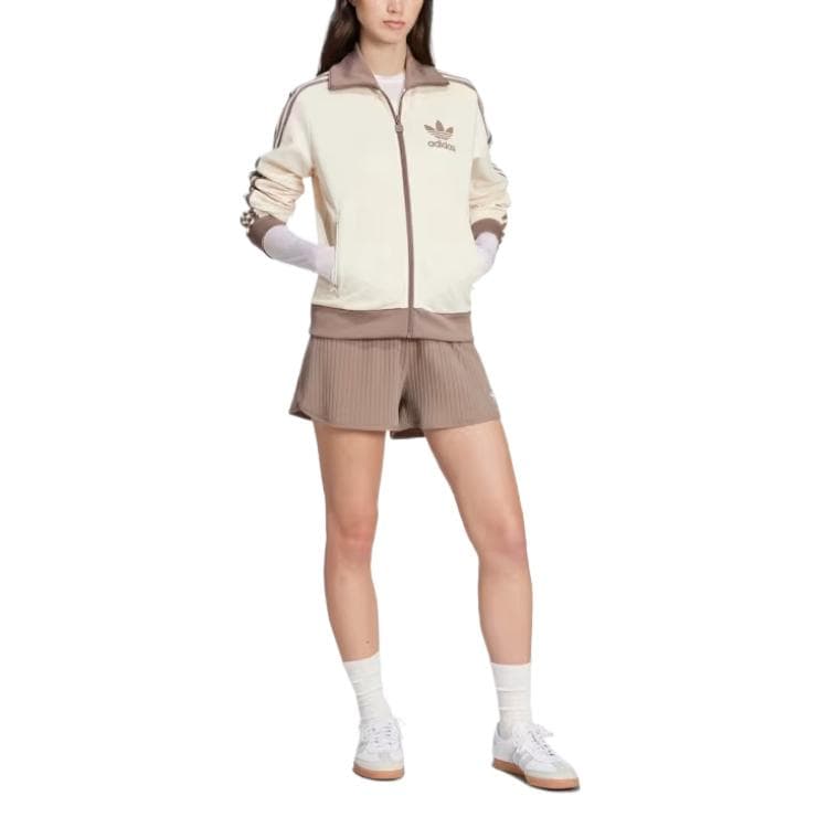 Куртка Adidas Originals BECKENBAUER TRACK Куртка Женская Коричневая - изображение 4