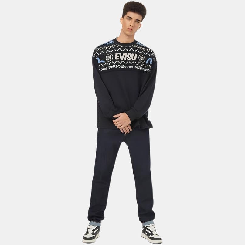 Штаны Evisu Джинсовый Синий Мужские Джинсы - изображение 6