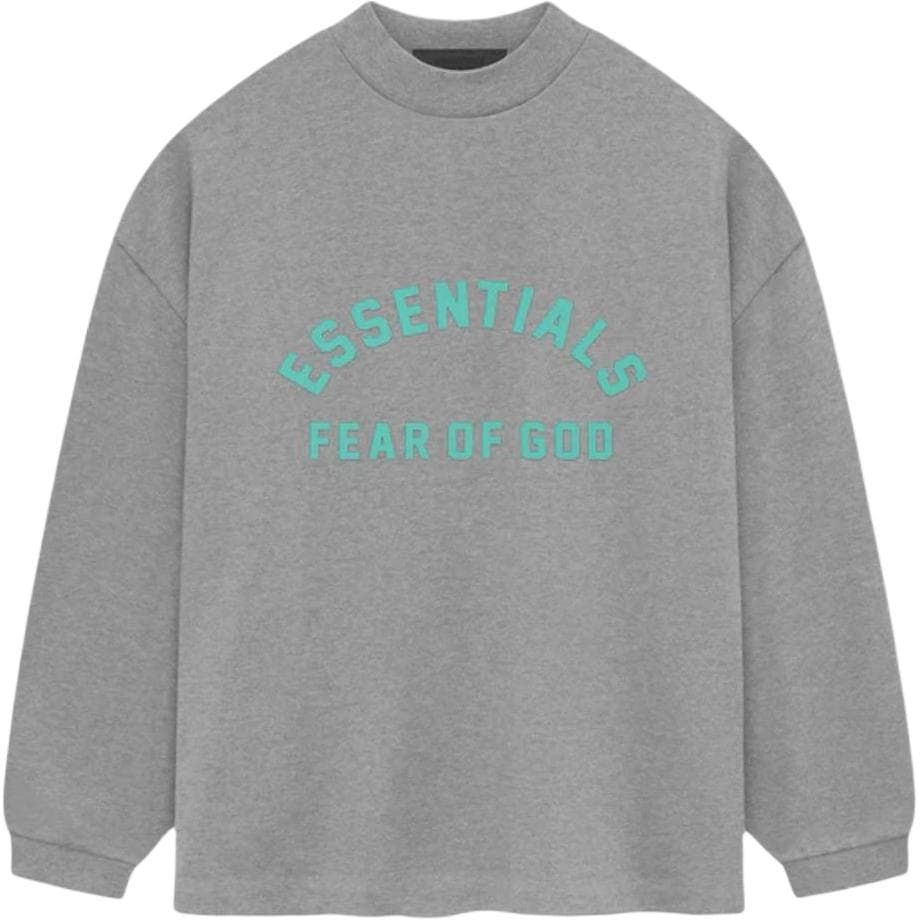Кофта Fear of God Essentials SS24 Longsleeve T-Shirt Dark Heather Oatmeal - изображение 1