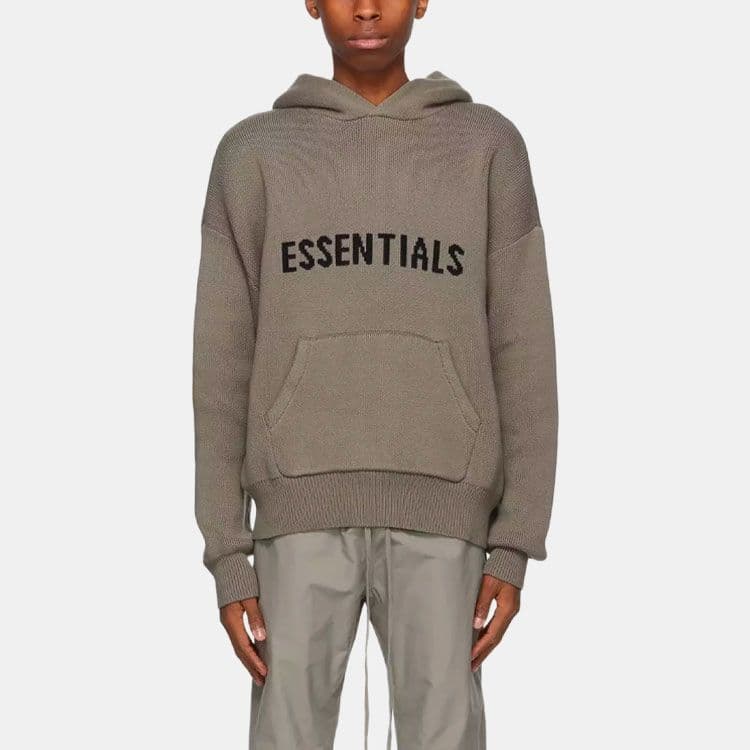 Худи Fear of God Essentials FW20 Knit Hoodie Taupe - изображение 3