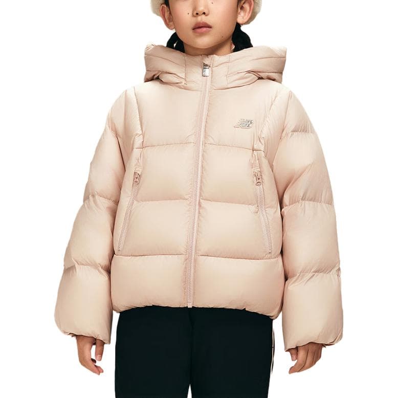 New Balance Light Pink Kids Down Jackets New Balance Светло-розовые детские пуховики - изображение 1