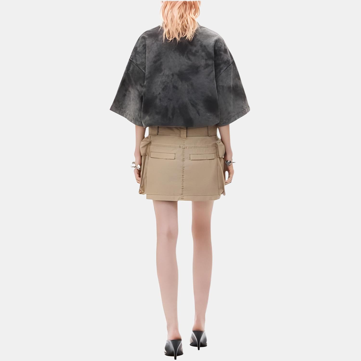 Юбка Alexander Wang Повседневные короткие юбки женские хаки - изображение 3