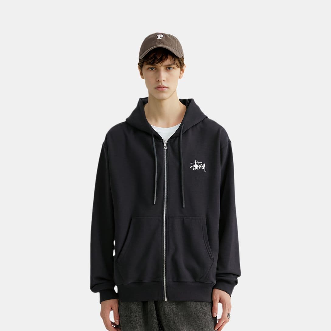 Худи Stussy Basic Zip Hoodie - изображение 3