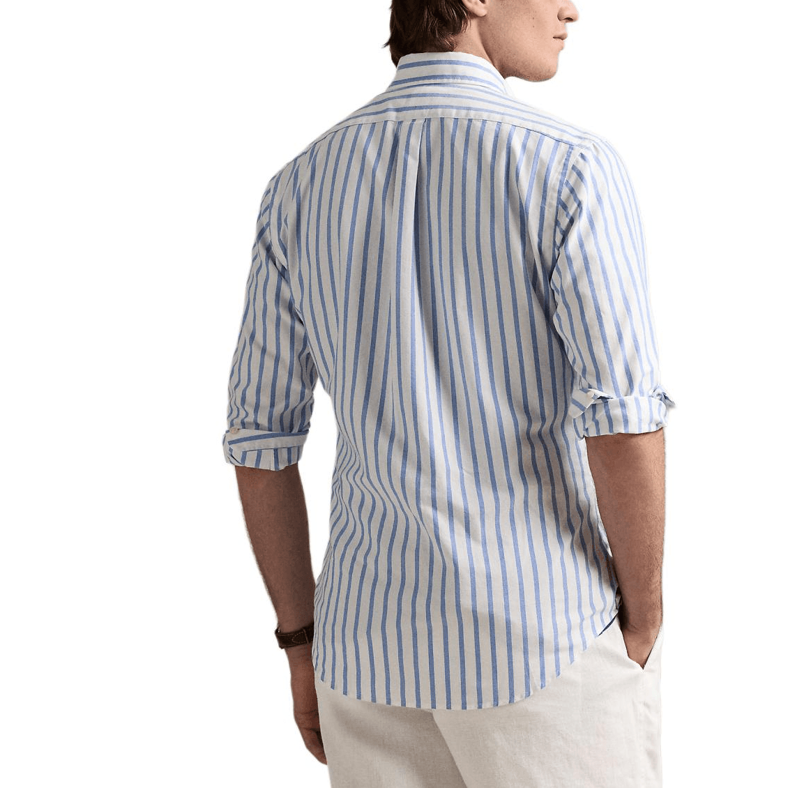 Рубашка Polo Ralph Lauren Рубашка Смешанная Материал Мужская Синяя Белая Многоцветная - изображение 3