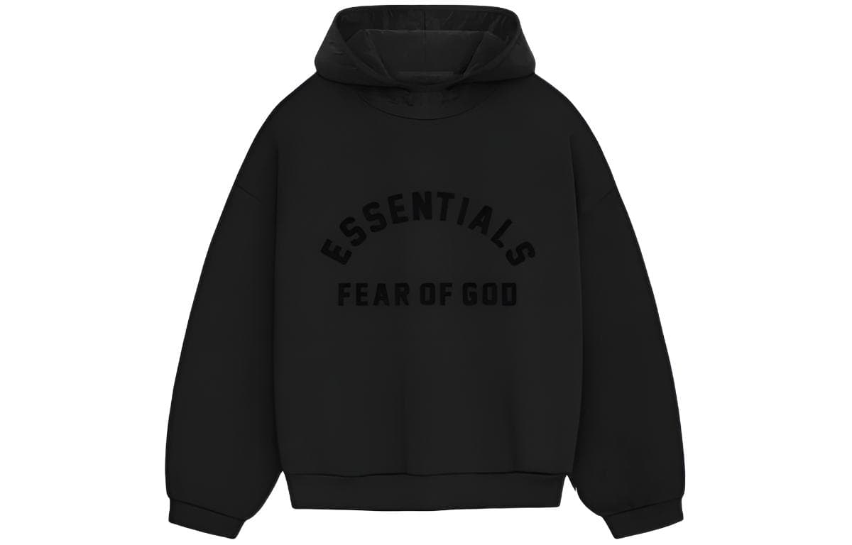 Худи Fear of God Essentials SS24 drop2 Nylon Fleece Hoodie JET BLACK - изображение 1