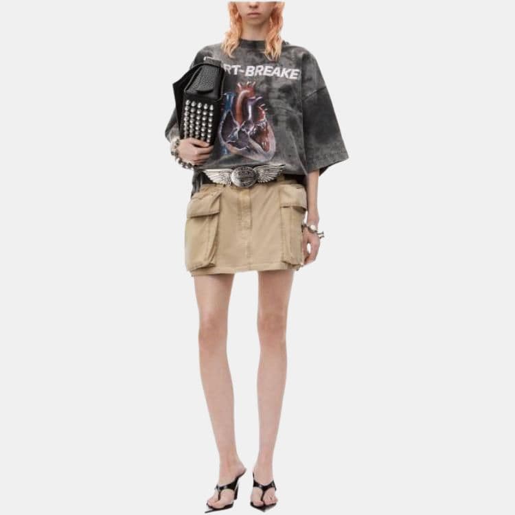 Юбка Alexander Wang Повседневные короткие юбки женские хаки - изображение 2