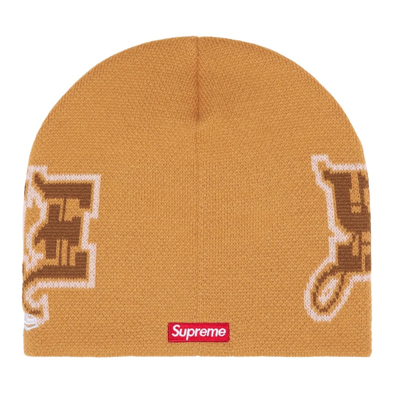Шапка Supreme X New Era Акриловые Шапки Унисекс Морской Синий Коричневый Красный Белый Светло-Синий Черный - изображение 6