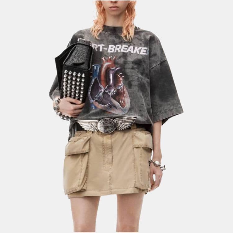 Юбка Alexander Wang Повседневные короткие юбки женские хаки - изображение 4