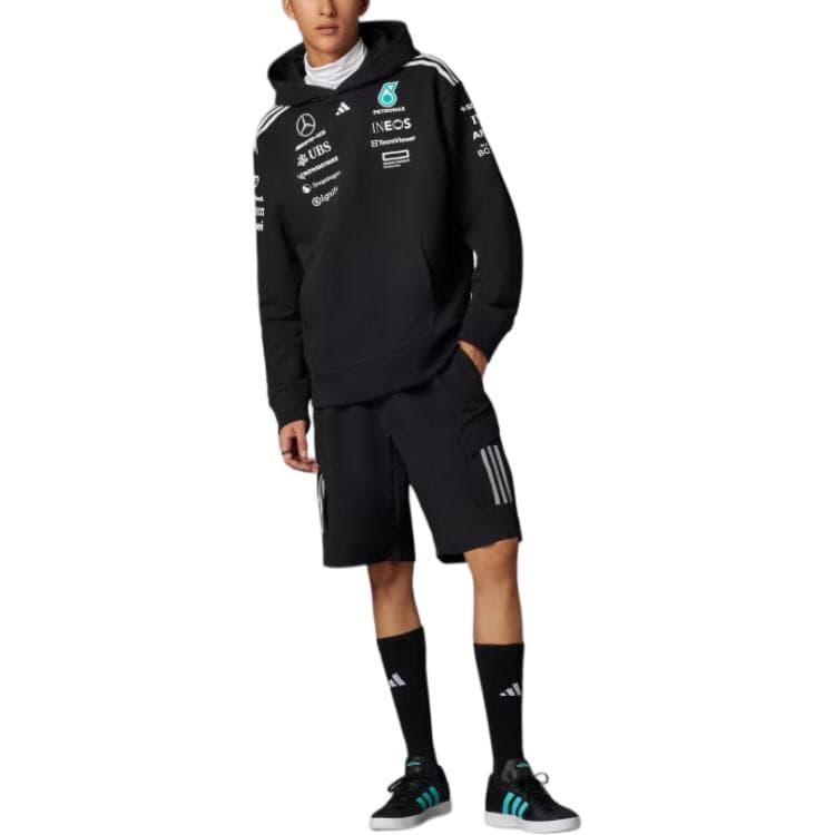 Худи Adidas x Mercedes AMG Petronas F1 Team Худи в стиле ханфу Мужской Черный - изображение 2