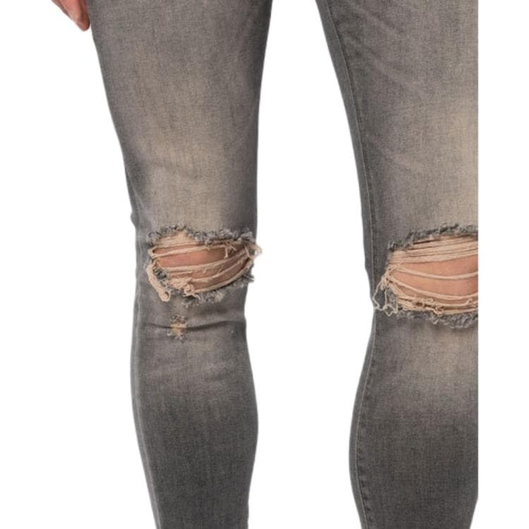 Штаны REPRESENT FW22 Grey Distressed Skinny Jeans - изображение 2