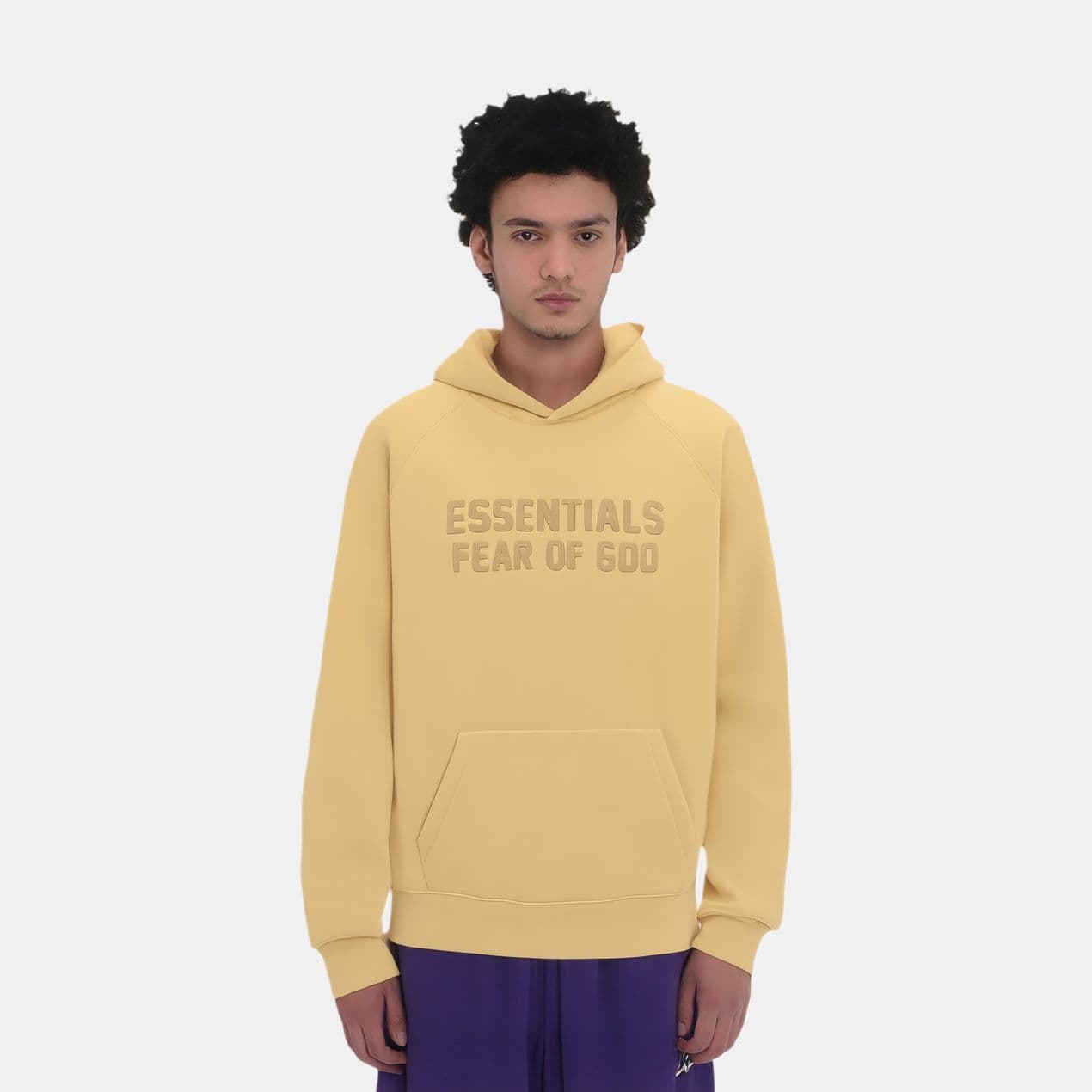 Худи Fear of God Essentials SS23 Essentials Hoodie Light Tuscan Logo - изображение 5