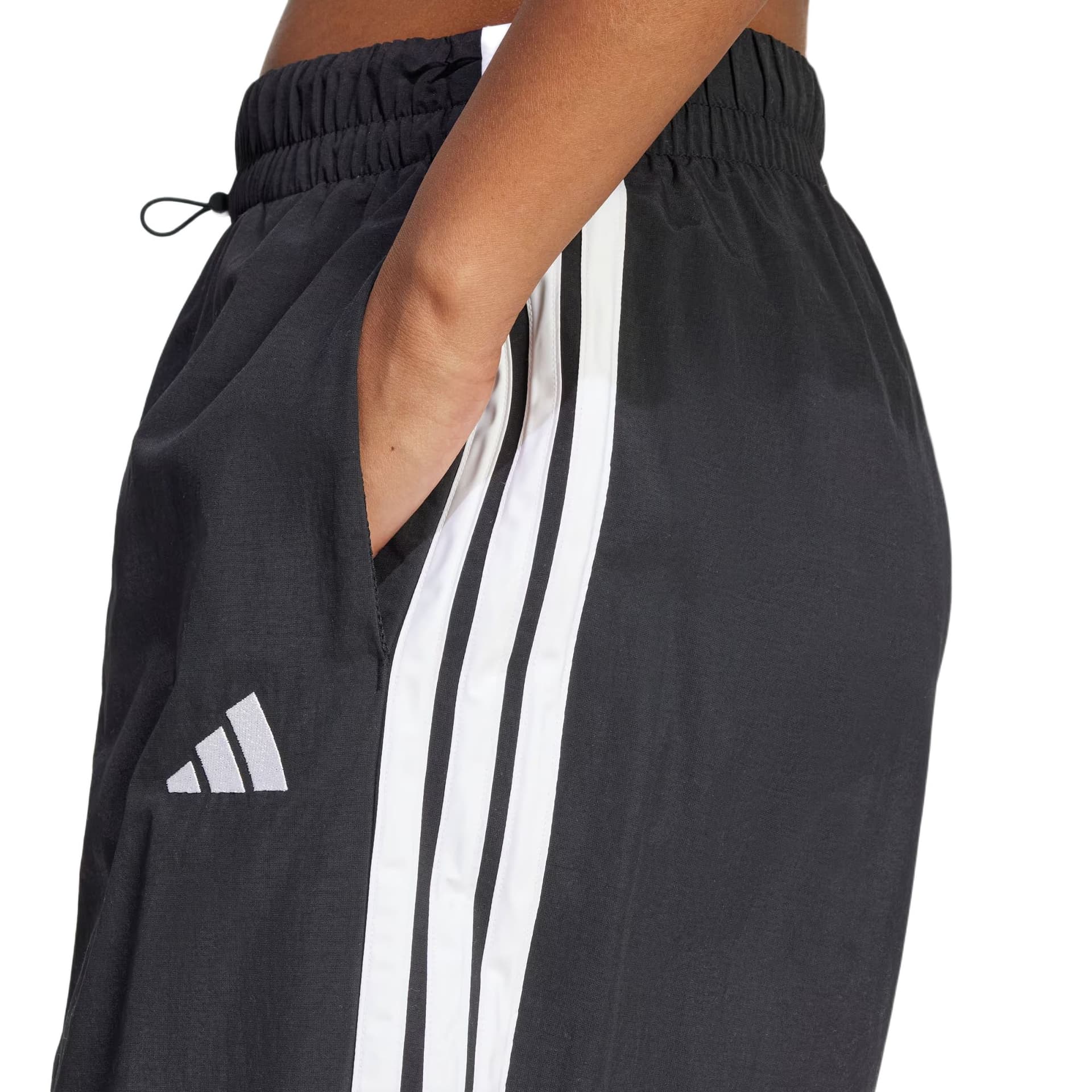 Штаны Adidas Essentials Вязаные Тренировочные Штаны Женские Черный Белый - изображение 5