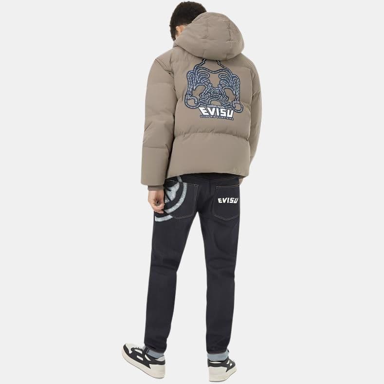Штаны EVISU Джинсовый Синий Мужские Джинсы - изображение 6