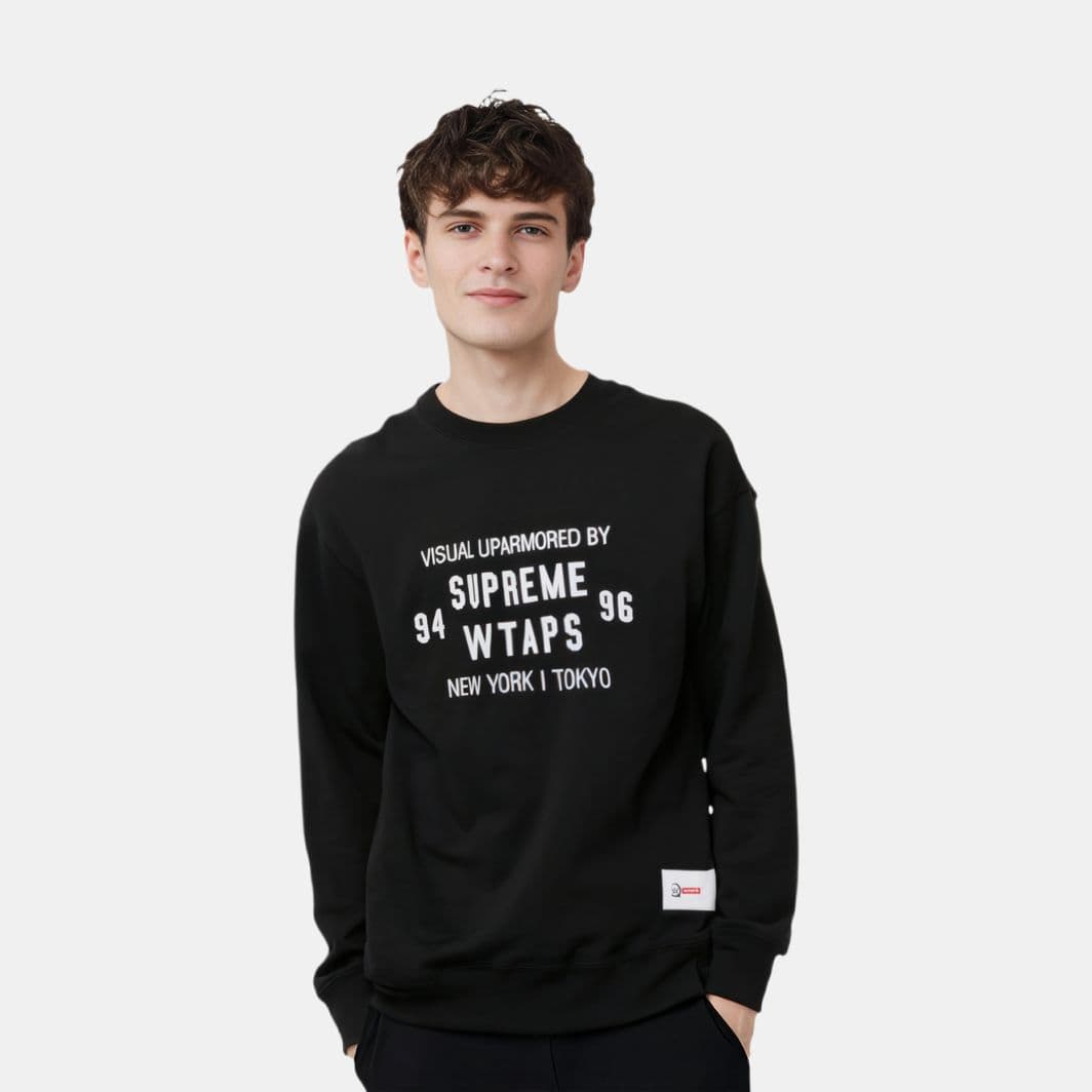 Худи Supreme Week 15 x WTAPSFW21WTAPS Crewneck Logo - изображение 2