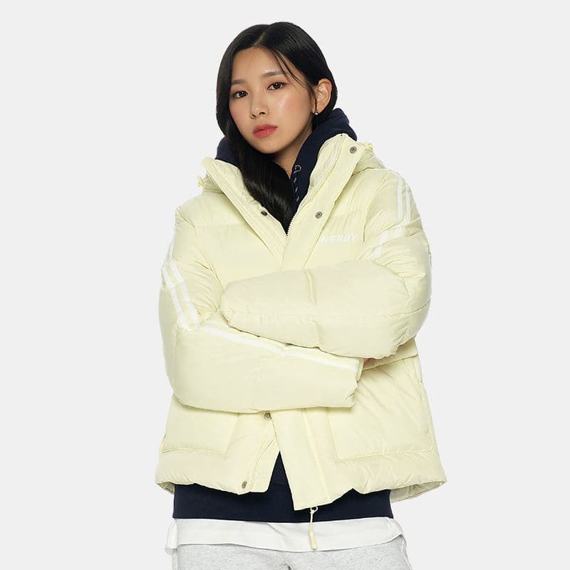 Зимняя куртка NERDY Logo Hoodie Down Jacket Yellow - изображение 3