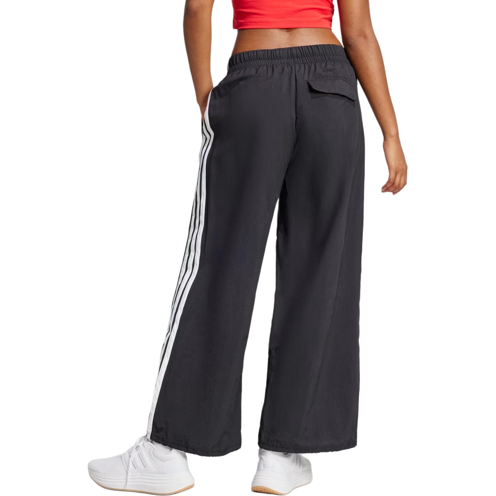 Штаны Adidas Essentials Вязаные Тренировочные Штаны Женские Черный Белый - изображение 3