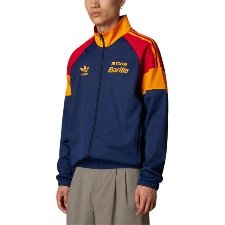 Куртка Adidas Originals Track AS ROMA Куртки и Пальто Мужской Полуночный Индиго - изображение 2