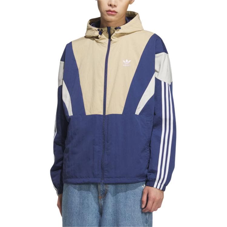 Куртка Adidas Originals WINDBREAKER Блок Куртка Мужская Лен Хаки Коричневый Технология Индиго - изображение 2