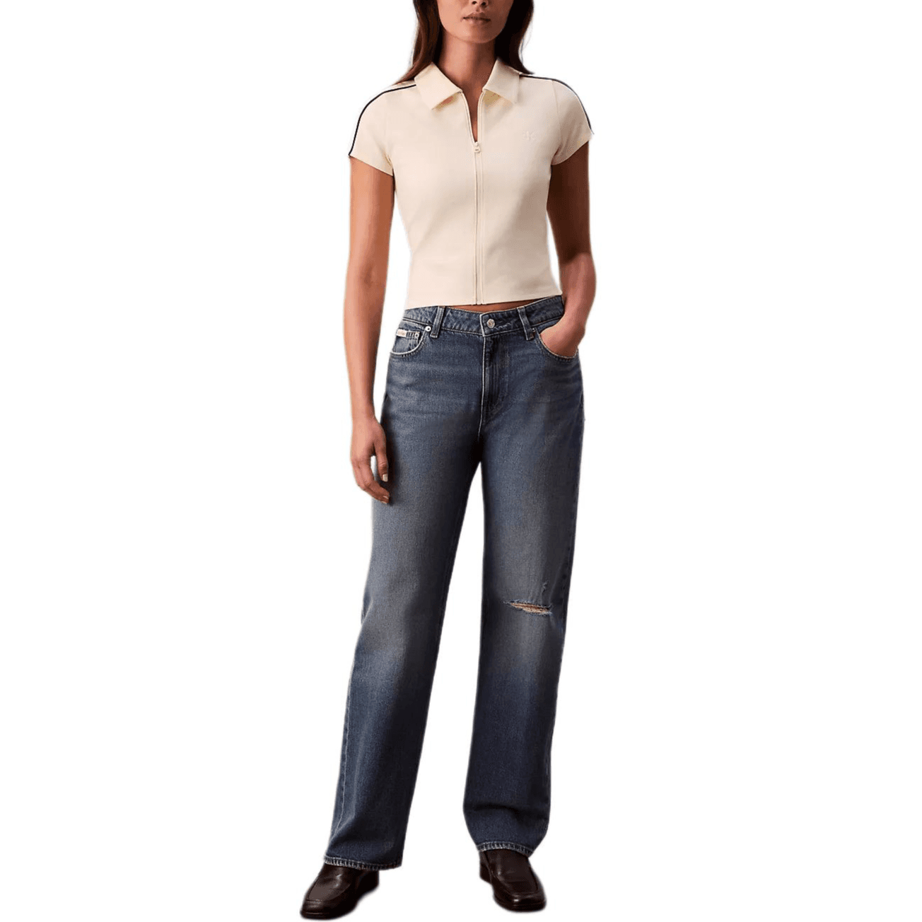 Джинсы Calvin Klein Blue Women's Jeans Кальвин Кляйн Синий Женские Джинсы - изображение 1