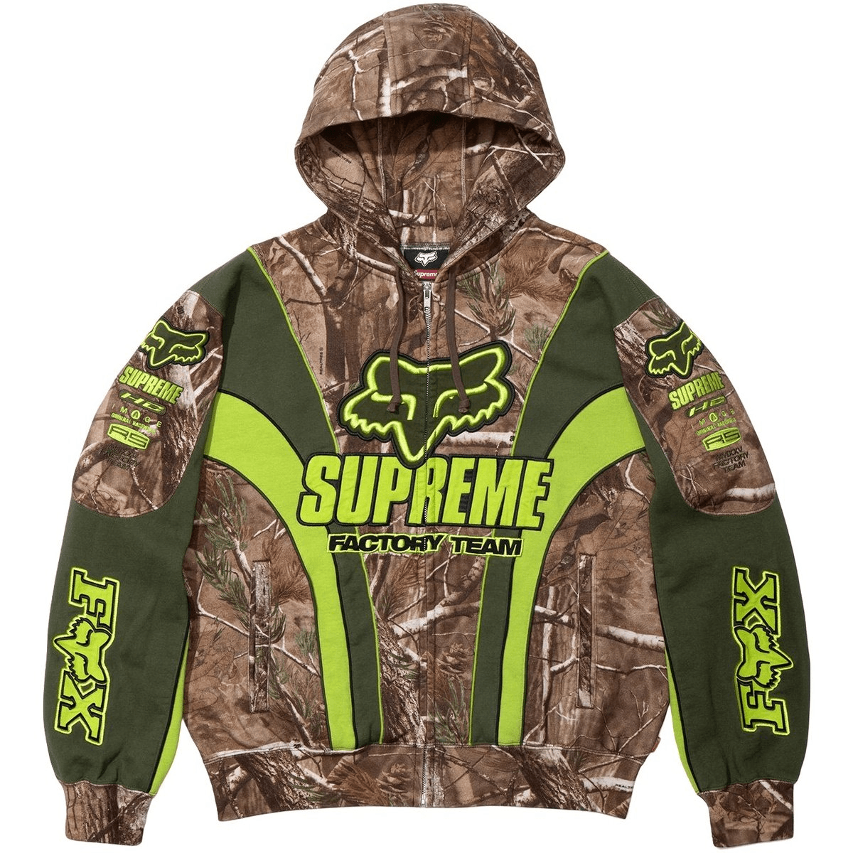 Худи Supreme X FOX RACING FW25 WEEK9 ZIP UP Толстовка с капюшоном Унисекс - изображение 1