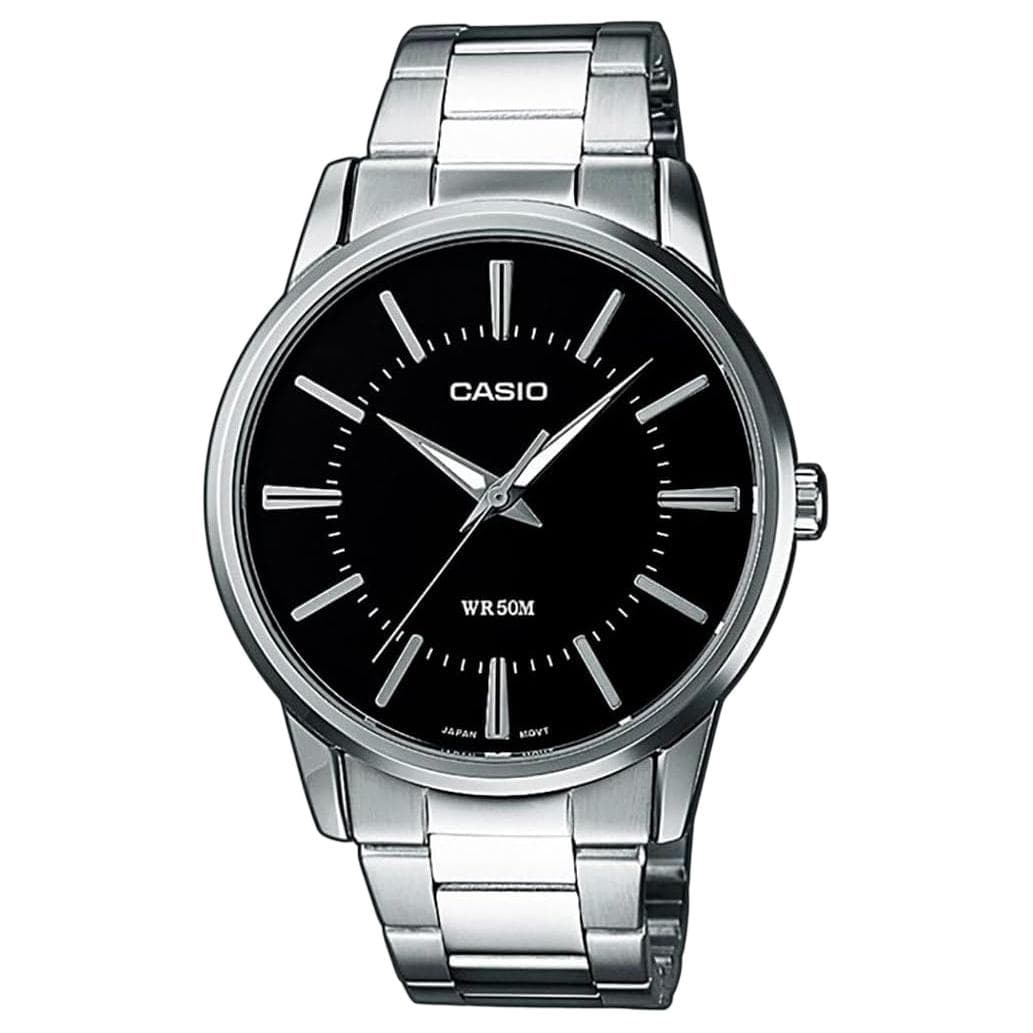 Часы CASIO Analog Collection Кварцевый механизм нержавеющий стальной ремешок мужские часы черный циферблат - изображение 1