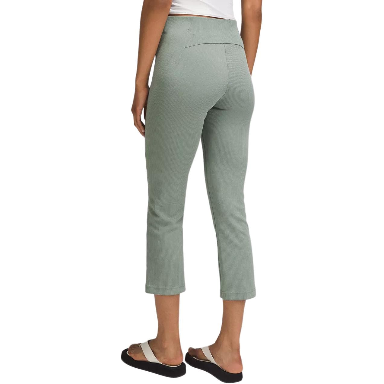 Штаны lululemon Ribbed Softstreme Zip-Leg High-Rise Cropped Pants 25" - изображение 2