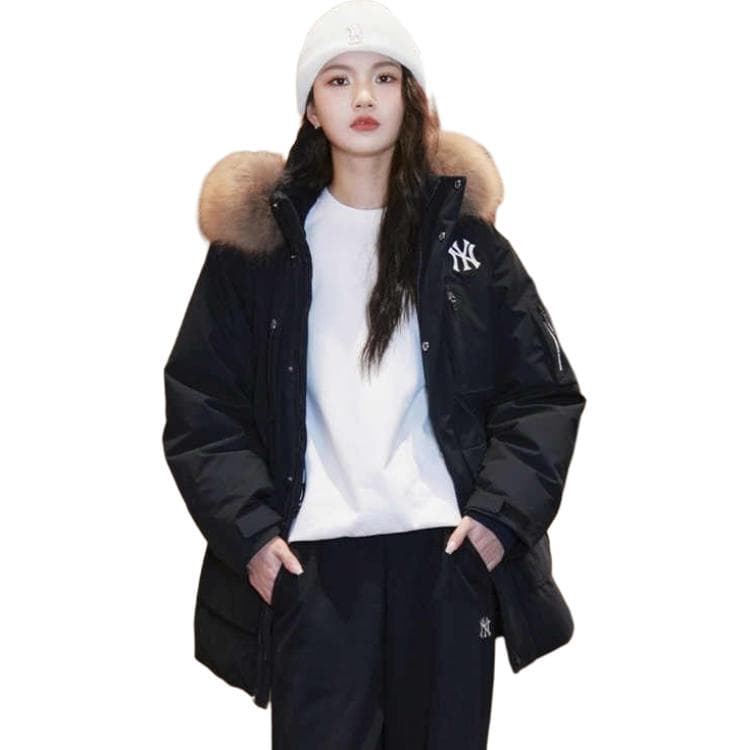 Зимняя куртка MLB Yankees Black Hoodie Jacket - изображение 9