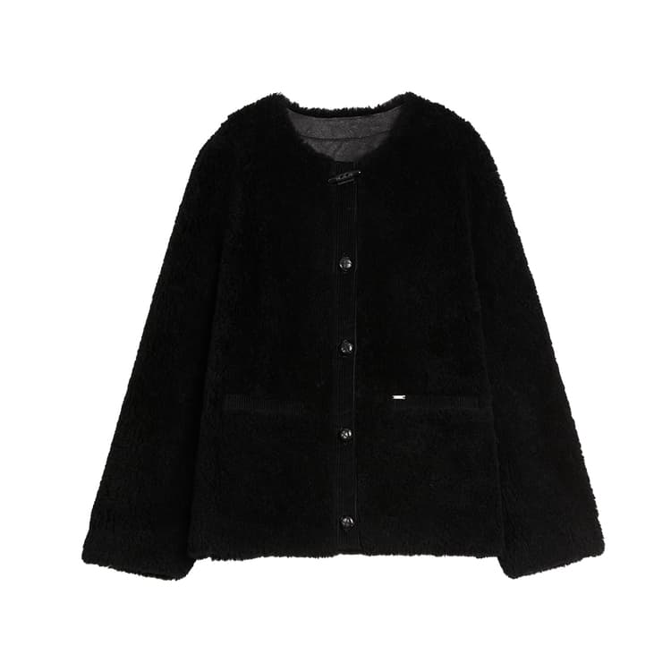 ELLE Черный Женские Бархатные Куртки - изображение 1